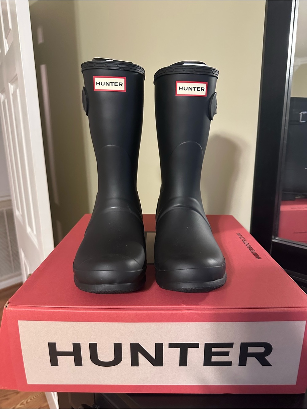 Hunter Black Matte Women's Rain Boots